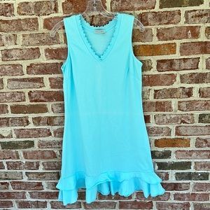 Fresh Produce blue ruffle sleeveless summer beach dress size XS tank dress
